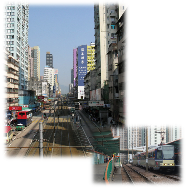 相片: 元朗市中心及天水圍輕鐵站 相片: 元朗市中心及天水圍輕鐵站